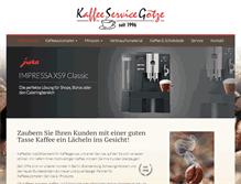 Tablet Screenshot of kaffeeservicegoetze.de